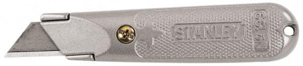 Stanley - Fixed Utility Knife - Aluminum Handle, 3 Blades Included - Strong Tooling