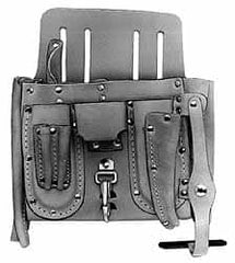 Proto - 6 Pocket Electrician's Holster - Leather, Natural, 10-1/2" Wide x 10" High - Strong Tooling