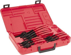 Proto - 12 Piece, Retaining Ring Pliers Set - 5-7/8, 5-3/4, 5-11/16, 5-7/8, 5-3/4, 5-11/16, 7-1/2, 7-3/8, 7-1/8, 9-1/4, 9 & 8-5/8" OAL - Strong Tooling