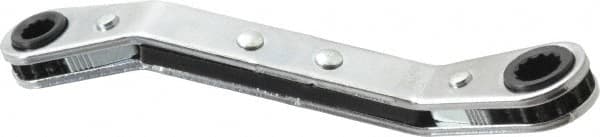 Proto - 7/32" x 9/32" 12 Point Reversible Ratcheting Offset Box Wrench - Double End, 4-1/8" OAL, Steel, 25° Offset - Strong Tooling