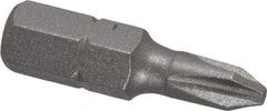 Irwin - #2, Reduced Tip Phillips Screwdriver Bit - 1/4" Drive, 1" OAL - Strong Tooling