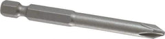 Irwin - #2 Phillips Screwdriver Bit - 1/4" Hex Drive, 2-3/4" OAL - Strong Tooling