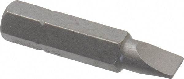 Irwin - 1/4" x 0.042" Blade, 5/16" Drive Slotted Screwdriver Bit - 1-1/2" OAL, Power Bit - Strong Tooling