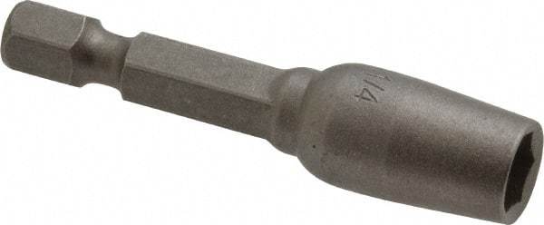 Irwin - 1/4" Magnetic Nutsetter - 1/4" Hex Drive, 1-15/16" OAL, 7/16" Socket Nose Diam - Strong Tooling