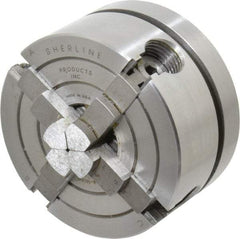 Sherline - 4 Jaws, 2.5" Diam, Independent Manual Lathe Chuck - 3/4-16" Spindle Mount - Strong Tooling