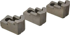 Atlas Workholding - 8" Max Chuck Diam Compatibility, Hard Steel 1.5mm x 60° Serrated Hard Lathe Top Jaws - 1.57" Wide x 2.95" Long x 1.96" High - Strong Tooling