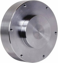 Pratt Burnerd America - Adapter Back Plate for 6" Diam Self Centering Lathe Chucks - Blank Mount, 1.81" Through Hole Diam, Steel - Strong Tooling