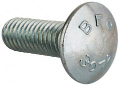 Value Collection - 7/16-14 UNC 1-1/4" Length Under Head, Standard Square Neck, Carriage Bolt - Grade 2 Steel, Zinc-Plated Finish - Strong Tooling