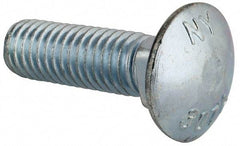 Value Collection - 7/16-14 UNC 1-1/2" Length Under Head, Standard Square Neck, Carriage Bolt - Grade 2 Steel, Zinc-Plated Finish - Strong Tooling