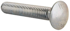 Value Collection - 7/16-14 UNC 2-1/2" Length Under Head, Standard Square Neck, Carriage Bolt - Grade 2 Steel, Zinc-Plated Finish - Strong Tooling