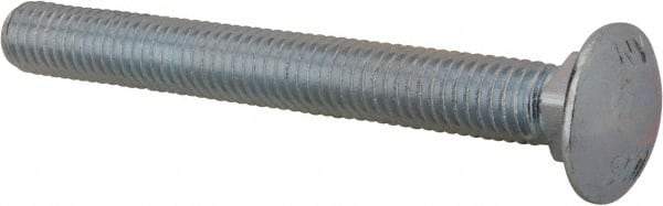 Value Collection - 7/16-14 UNC 4" Length Under Head, Standard Square Neck, Carriage Bolt - Grade 2 Steel, Zinc-Plated Finish - Strong Tooling