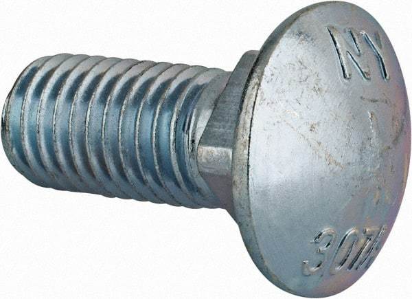 Value Collection - 5/8-11 UNC 1-1/2" Length Under Head, Standard Square Neck, Carriage Bolt - Grade 2 Steel, Zinc-Plated Finish - Strong Tooling