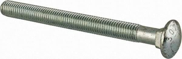 Value Collection - 5/8-11 UNC 7" Length Under Head, Standard Square Neck, Carriage Bolt - Grade 2 Steel, Zinc-Plated Finish - Strong Tooling