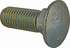 Value Collection - 3/4-10 UNC 2" Length Under Head, Standard Square Neck, Carriage Bolt - Grade 2 Steel, Zinc-Plated Finish - Strong Tooling