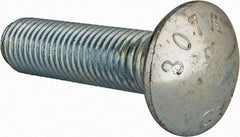 Value Collection - 3/4-10 UNC 3" Length Under Head, Standard Square Neck, Carriage Bolt - Grade 2 Steel, Zinc-Plated Finish - Strong Tooling