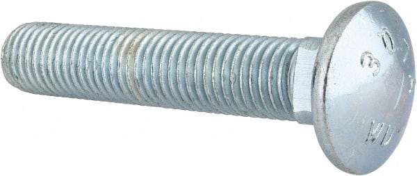 Value Collection - 3/4-10 UNC 4" Length Under Head, Standard Square Neck, Carriage Bolt - Grade 2 Steel, Zinc-Plated Finish - Strong Tooling