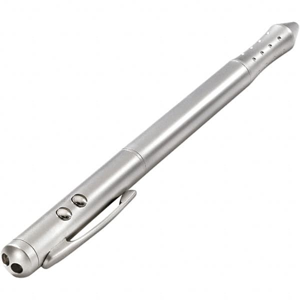 Quartet - Chrome Pen Size Laser Pointer - Silver, 4 LR41 Batteries Included - Strong Tooling