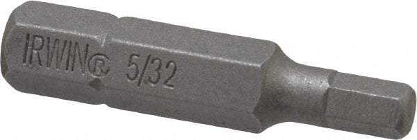 Irwin - 5/32" Hex Screwdriver Bit - 1/4" Drive, 1-1/4" OAL - Strong Tooling