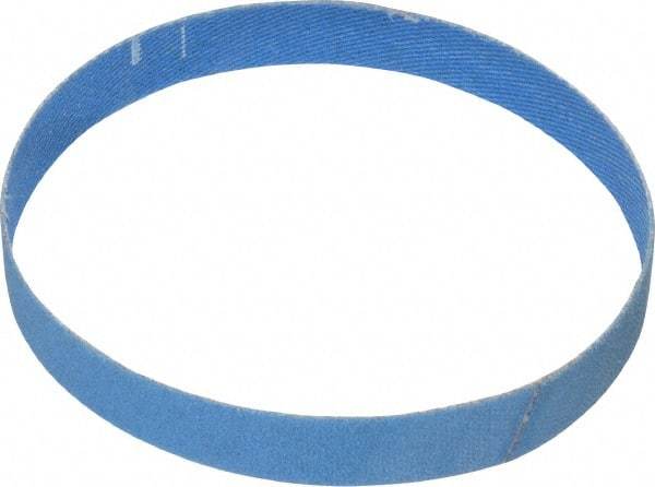 Norton - 1/2" Wide x 12" OAL, 120 Grit, Zirconia Alumina Abrasive Belt - Zirconia Alumina, Fine, Coated, X Weighted Cloth Backing, Series R823 - Strong Tooling