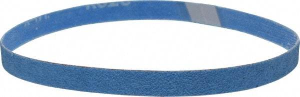 Norton - 1/2" Wide x 18" OAL, 60 Grit, Zirconia Alumina Abrasive Belt - Zirconia Alumina, Medium, Coated, X Weighted Cloth Backing, Series R823 - Strong Tooling