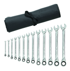 13 Piece - XL Series Combo Ratcheting Set - SAE - Roll - Strong Tooling