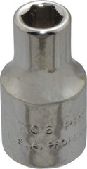 Proto - 3/16", 1/4" Drive, Standard Hand Socket - 6 Points, 7/8" OAL, Chrome Finish - Strong Tooling