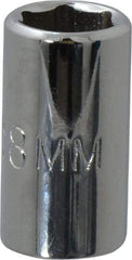 Proto - 1/4" Drive, Standard Hand Socket - 6 Points, 7/8" OAL, Chrome Vanadium, Chrome Finish - Strong Tooling