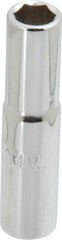 Proto - 1/4" Drive, Deep Hand Socket - 6 Points, 1-15/16" OAL, Chrome Finish - Strong Tooling