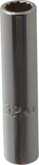 Proto - 9/32", 1/4" Drive, Deep Hand Socket - 12 Points, 2" OAL, Chrome Finish - Strong Tooling