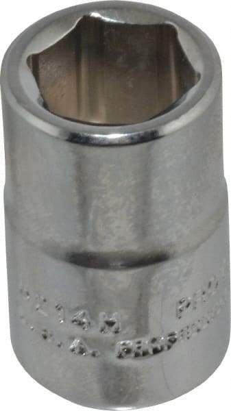 Proto - 7/16", 3/8" Drive, Standard Hand Socket - 6 Points, 1-3/32" OAL, Chrome Finish - Strong Tooling