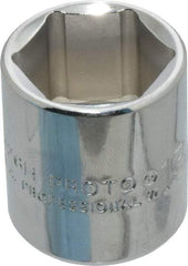 Proto - 13/16", 3/8" Drive, Standard Hand Socket - 6 Points, 1-3/16" OAL, Chrome Finish - Strong Tooling