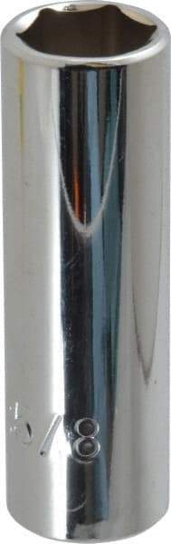 Proto - 5/8", 3/8" Drive, Deep Hand Socket - 6 Points, 2-3/4" OAL, Chrome Vanadium, Chrome Finish - Strong Tooling