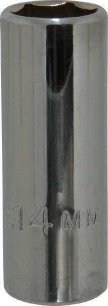 Proto - 3/8" Drive, Deep Hand Socket - 6 Points, 2-1/8" OAL, Chrome Vanadium, Chrome Finish - Strong Tooling