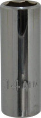 Proto - 3/8" Drive, Deep Hand Socket - 6 Points, 2-1/8" OAL, Chrome Vanadium, Chrome Finish - Strong Tooling