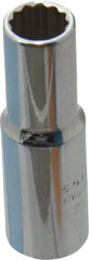 Proto - 3/8", 3/8" Drive, Deep Hand Socket - 12 Points, 2-1/8" OAL, Steel, Full Polish Finish - Strong Tooling