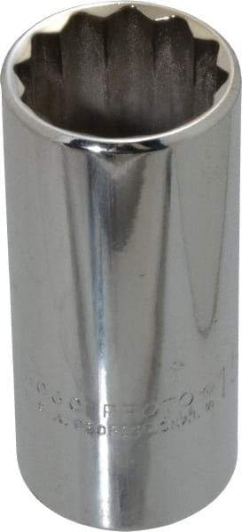 Proto - 15/16", 3/8" Drive, Deep Hand Socket - 12 Points, 2-3/4" OAL, Chrome Finish - Strong Tooling