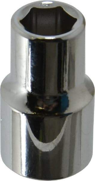 Proto - 7/16", 1/2" Drive, Standard Hand Socket - 6 Points, 1-31/64" OAL, Chrome Finish - Strong Tooling