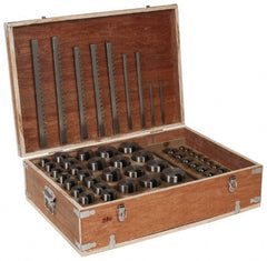 Value Collection - 75 Piece, 1/8 to 3/4" Keyway Width, Style B, C, D & E Keyway Broach Set - Strong Tooling