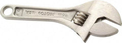 Proto - 1/2" Jaw Capacity, 4" Standard Adjustable Wrench - Steel, Chrome Finish - Strong Tooling