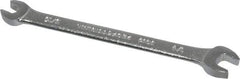 Proto - 3/16" x 1/4" Standard Open End Wrench - 3-7/8" OAL, Double End, Satin Finish, 15° Head Angle - Strong Tooling