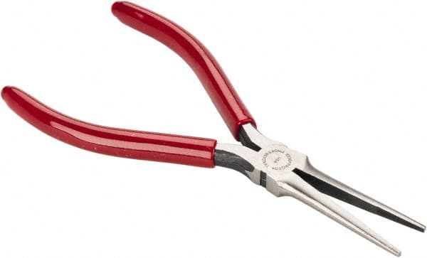 Proto - 6-5/32" OAL, 2-5/32" Jaw Length x 1/2" Jaw Width, Long Nose Needle Nose Pliers - Serrated Jaw, Long Extra Thin Head, Plastisol Handles - Strong Tooling