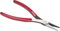 Proto - 7-25/32" OAL, 1-9/16" Jaw Length x 17/32" Jaw Width, Long Nose Needle Nose Pliers - Serrated Jaw, Plastisol Handles - Strong Tooling