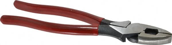 Proto - 9-1/4" OAL, 1-9/16" Jaw Length x 1-9/32" Jaw Width, Linesman's Pliers - Standard Jaw, Flat Nose Head, Plastisol Handles - Strong Tooling