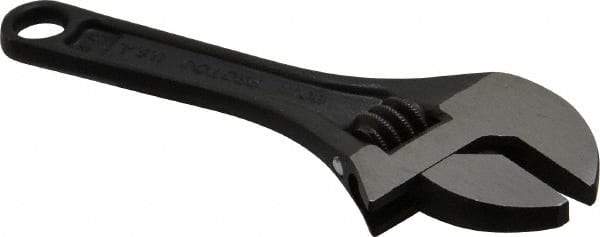 Proto - 1/2" Jaw Capacity, 4" Standard Adjustable Wrench - Steel, Black Finish - Strong Tooling