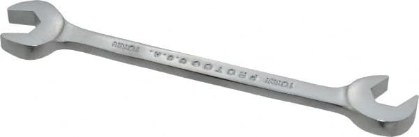 Proto - 10mm Standard Open End Wrench - 4-7/8" OAL, Double End, Chrome Finish, 15° & 60° Head Angle - Strong Tooling