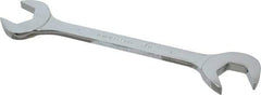 Proto - 1" Standard Open End Wrench - 9-1/2" OAL, Double End, Chrome Finish, 15° & 60° Head Angle - Strong Tooling