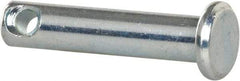 Made in USA - 3/16" Pin Diam, 7/8" OAL, Standard Clevis Pin - 3/32" Hole, 25/32" Usable Length, Zinc-Plated Steel - Strong Tooling