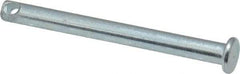 Made in USA - 3/16" Pin Diam, 2" OAL, Standard Clevis Pin - 3/32" Hole, 1-29/32" Usable Length, Zinc-Plated Steel - Strong Tooling