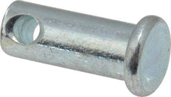 Made in USA - 5/16" Pin Diam, 3/4" OAL, Standard Clevis Pin - 9/64" Hole, 39/64" Usable Length, Zinc-Plated Steel - Strong Tooling