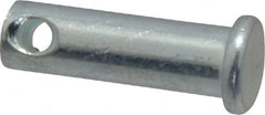 Made in USA - 5/16" Pin Diam, 1" OAL, Standard Clevis Pin - 9/64" Hole, 55/64" Usable Length, Zinc-Plated Steel - Strong Tooling